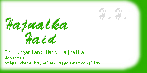 hajnalka haid business card